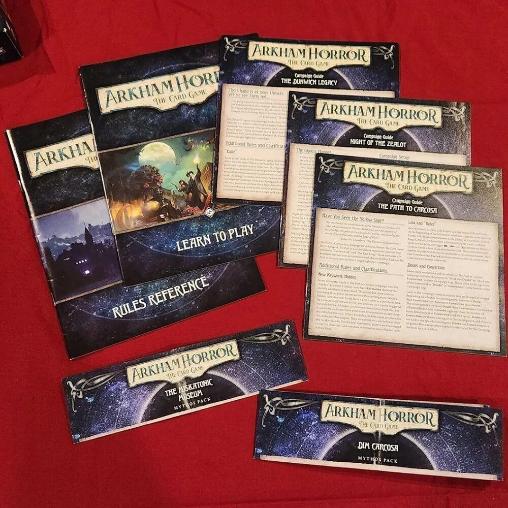 Arkham Horror Card Game with Extra Decks, Horror Fantasy game Pre-owned perfect